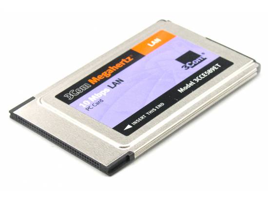 3Com Megahertz 3CCE589ET 1-Port 10Base Network PCMCIA Adapter Card