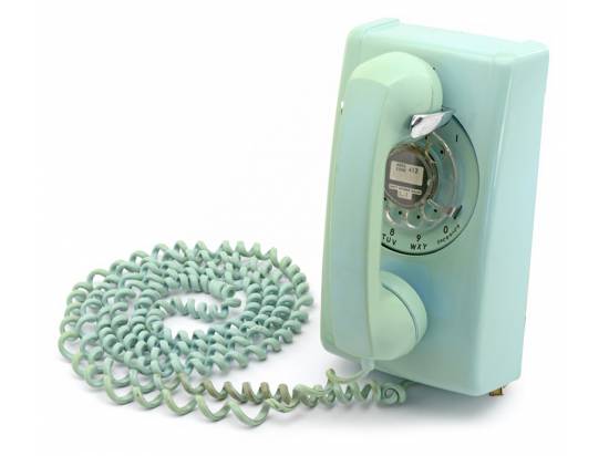 Alltel Single-Line Analog Rotary Wall Phone Teal *Non-Functional Prop*