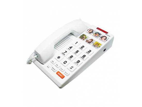 Cetis SCI-H3000-W Big Button 6-Photo White Analog Speakerphone HA510S6D -