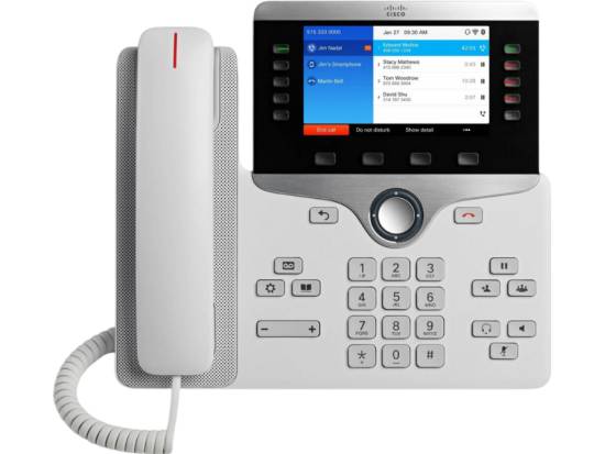 Cisco 8851 CP-8851-W-K9 Backlit Color Display IP Phone - White