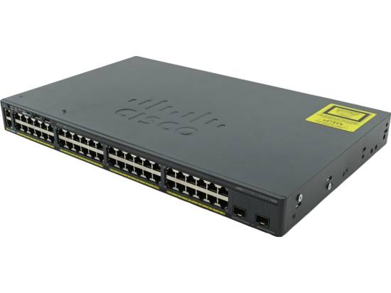 Cisco Catalyst WS-C2960X-48TD-L 48-Port 10/100/1000 Stackable Switch - Refurbished