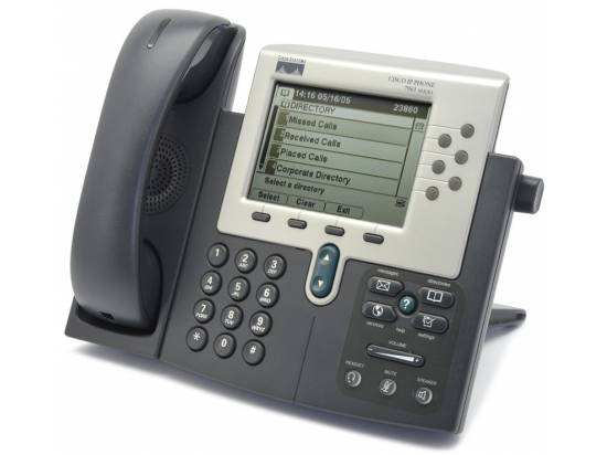 Cisco CP-7961G Charcoal IP Display Speakerphone - Grade A