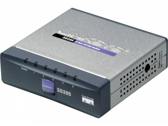 Cisco-Linksys Small Business SD205 5-Port 10/100 Unmanaged Switch (EN, Fast EN) - Refurbished