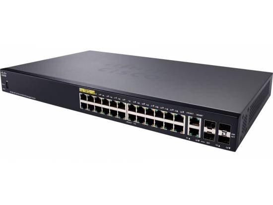 Cisco SF300-24 24-Port 10/100 Managed Ethernet Switch (SRW224G4-K9 V02) - Refurbished