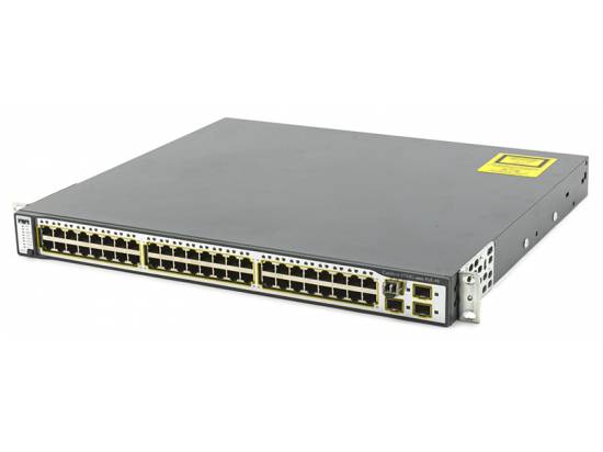 Cisco WS-C3750G-48PS-S 48-Port 10/100/1000 4-SFP POE Managed Switch