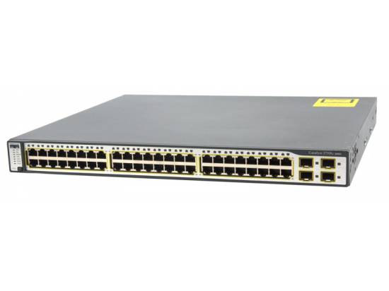 Cisco WS-C3750G-48TS-S 48-Port 10/100/1000 Managed Switch - Refurbished