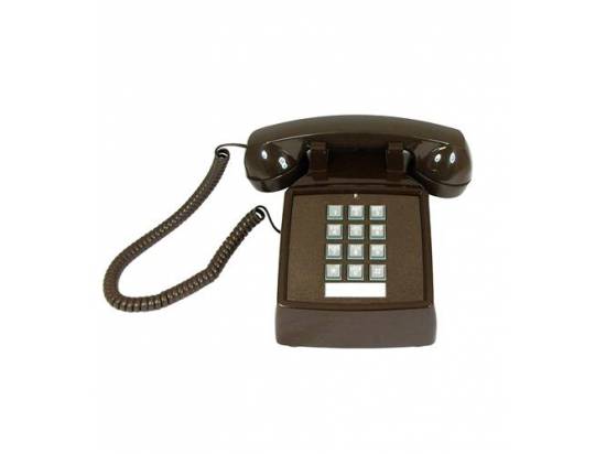 Cortelco 2500 Basic Brown Desk Phone w/ Volume Control - New