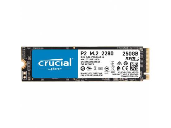Crucial P2 250GB M.2 2280 PCI-Express 3.0 NVMe Solid State Drive (Micron 3D NAND) (CT250P2SSD8)