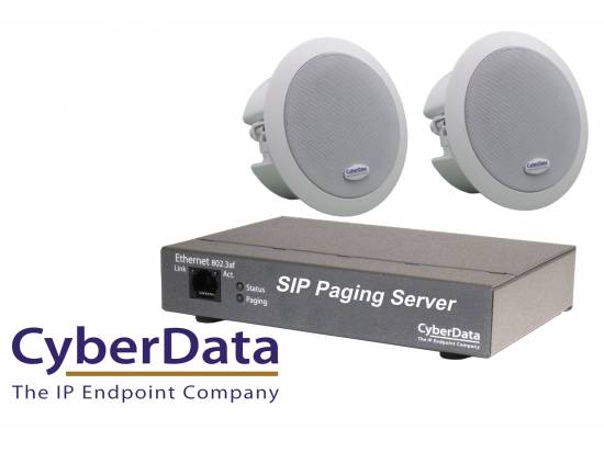 CyberData SIP Paging Server Kit w/(2) Ceiling Speakers