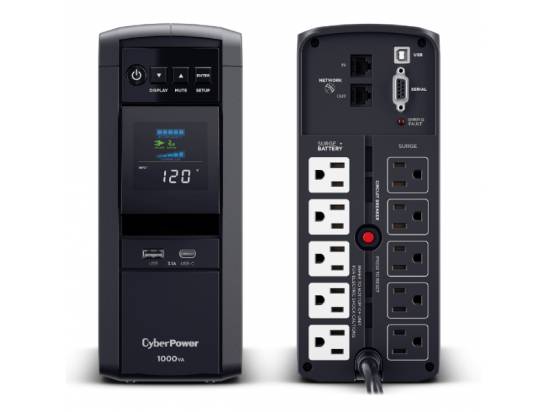 Cyberpower PFC 10 Outlet 1000VA 600W SineWave UPS System