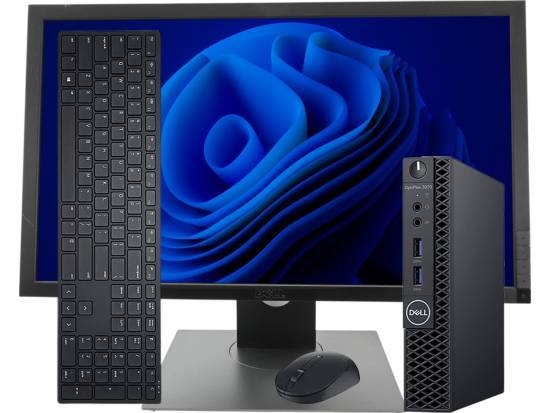 Dell Computer Bundle | OptiPlex 3070 Micro i5-9500T | 24" Dell Monitor w/ Wireless Mouse & Keyboard