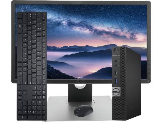 Dell Computer Bundle | OptiPlex 7050 Micro i5-7500T | 22" Dell Monitor w/ Wireless Mouse & Keyboard