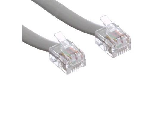 Generic RJ12 Line Cord 6 Conductor 6 inches