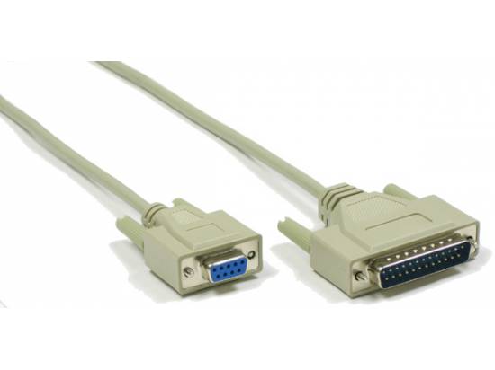 Generic RS232 Serial Cable DB9-F to DB25-M - 6 ft.