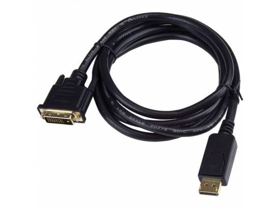 Generic Single Direction DisplayPort (DP) to DVI Cable - 6ft 