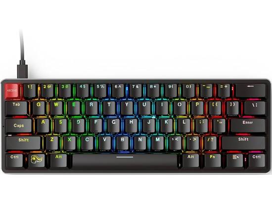 Glorious GMMK 60% Compact Pre-Built RGB Wired Mechanical Keyboard - Black Refurbished