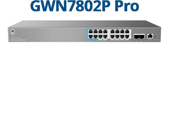 Grandstream GWN7802P Pro 16-Port Managed Gigabit PoE++ Switch