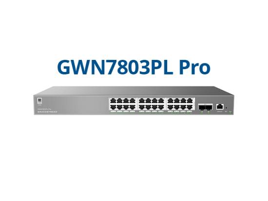 Grandstream GWN7803PL Pro 24-Port Managed Gigabit PoE+ Switch