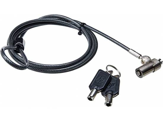 HP Keyed Cable Lock - Vinyl Galvanized Steel - 6 ft