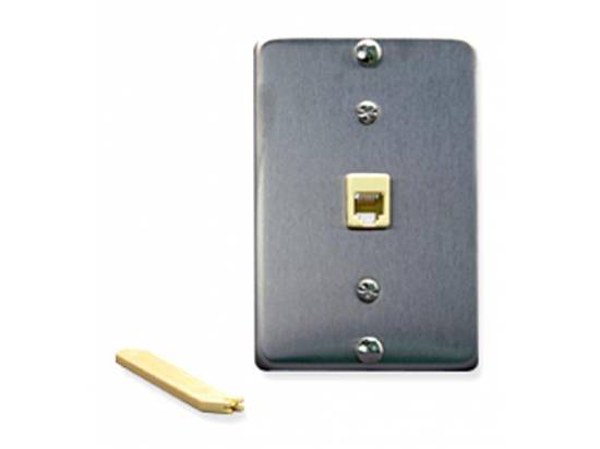 ICC ICC-IC630DA6SS Wall Plate IDC 6P6C Stainless Steel