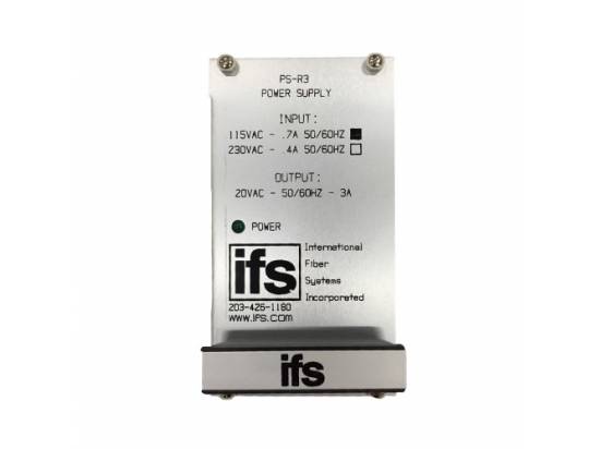 IFS International Fiber Systems PS-R3 20VAC 50/60Hz 3A Power Supply - Refurbished