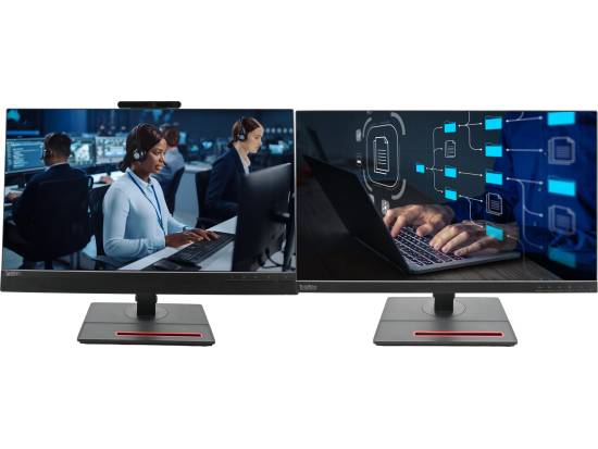 Lenovo ThinkVision T24 Video Conference Dual Monitor Setup  Grade A