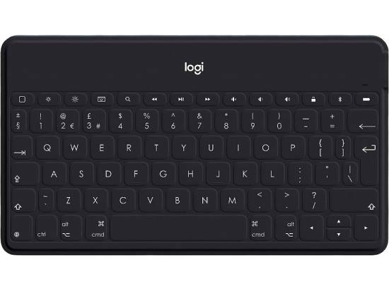 Logitech Core Keys-To-Go Super-Slim and Super-Light Bluetooth Keyboard for iPhone, iPad, and Apple TV - Black