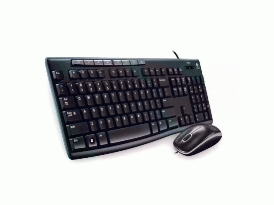 Logitech Desktop MK200 Mouse & Keyboard Combo- Black