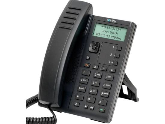 Mitel 6905 Black Entry-level IP Non-backlit Display Speakerphone - Grade A