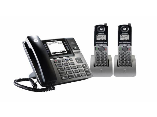 Motorola ML1002H 4-Line Unison Base Phone w/(2)ML1200 Cordless Bundle