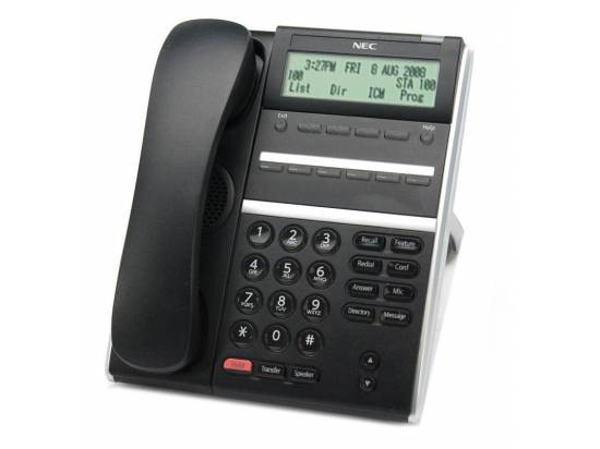 NEC DT410 DTZ-6DE-3 6-Button Black 3-Line Digital Display Phone (650001) - Grade A