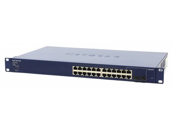 Netgear ProSafe GS724TP 24-Port 10/100/1000 2-SPF PoE Managed Smart Switch - Grade A