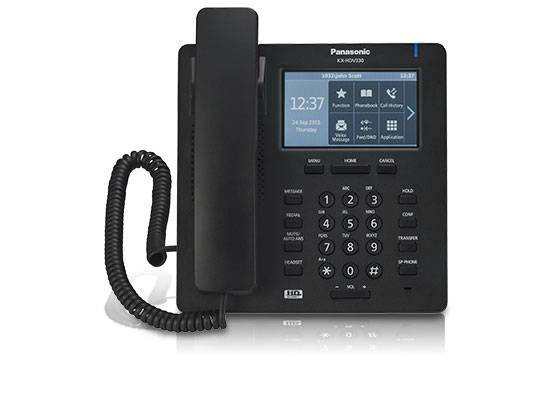 PANASONIC KX-HDV330 24-Button SIP Color Display IP Phone - Black