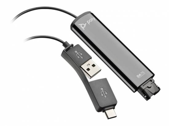 Poly  DA75 USB-A/USB-C to QD Headset Adapter
