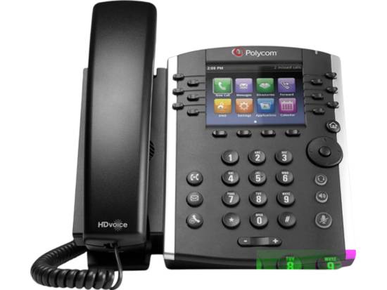 Polycom VVX 410 12-Button Black Gigabit Display Speakerphone (2200-46162-025)