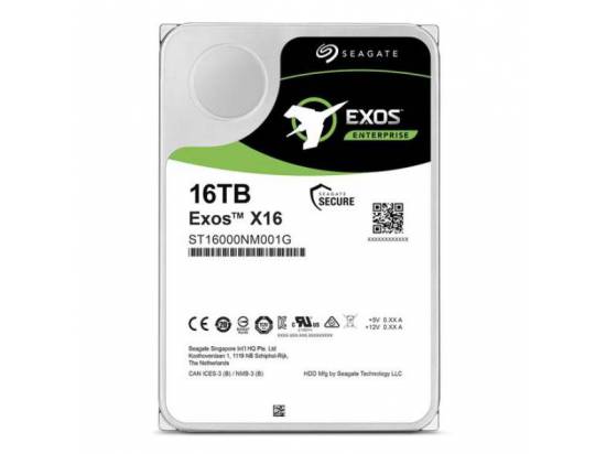 Seagate ST16000NM001G 16TB 7200RPM SATA 6Gb/s Enterprise Hard Drive  (EXOSX16 512E/4KN SATA)