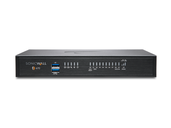 SonicWALL TZ670 Network Security/Firewall Appliance Only