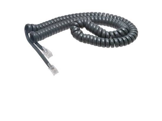 Telephone Handset Cord 12 Foot - Dark Grey