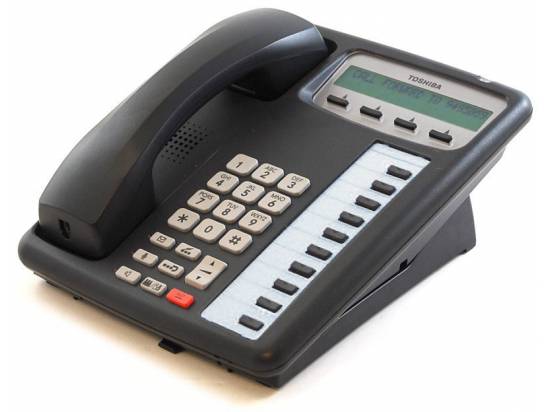 Toshiba Strata IPT2010-SDC 10-Button Charcoal IP Display Speakerphone w/ Line Port