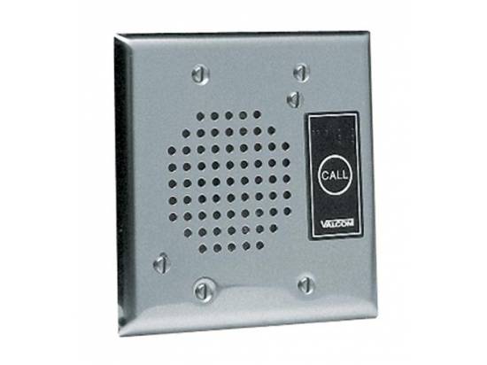 VALCOM Doorplate Spkr, Flush w/LED (Stainless)