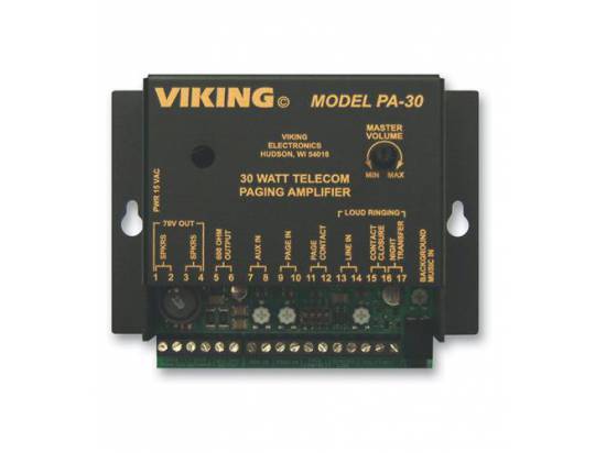 Viking Electronics PA-30 30 Watt Telecom Paging Amplifier 