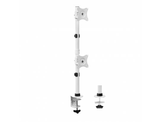 VIVO Dual Vertical Monitor Desk Mount - White