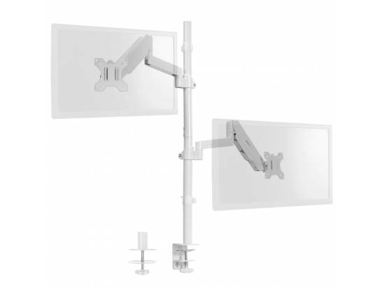 VIVO Pneumatic Arm Dual Monitor Extra Tall Desk Mount - White