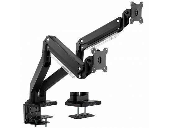 VIVO Pneumatic Arm Dual Ultrawide Monitor Desk Mount with USB
