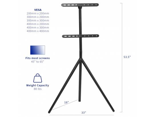 VIVO Steel Easel Stand for 45" to 65" TVs