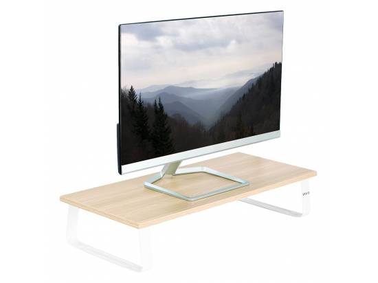 VIVO Tabletop Monitor Riser - Light Wood